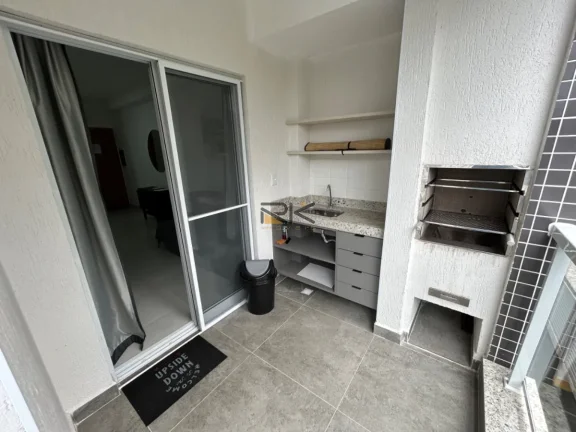 Imagem APARTAMENTO PRAIA GRANDE com 2 dormitórios sendo 1 suíte,1 vaga de garagem,varanda gourmet com churrasqueira