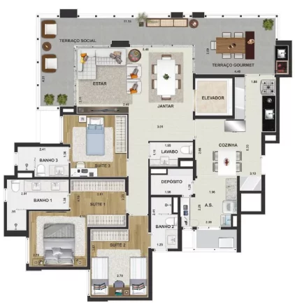 Imagem Cobertura para Venda em Santo André / SP no bairro Jardim