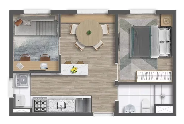 Imagem Apartamento à venda em Campos Elíseos, São Paulo-SP 2 quartos, 1 banheiro, 72,00 m² - Condomínio Mapp Rio Branco