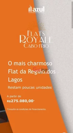 Imagem Apartamento com 1 dormitório à venda, 42 m² por R$ 500.000 - São Bento - Cabo Frio/RJ