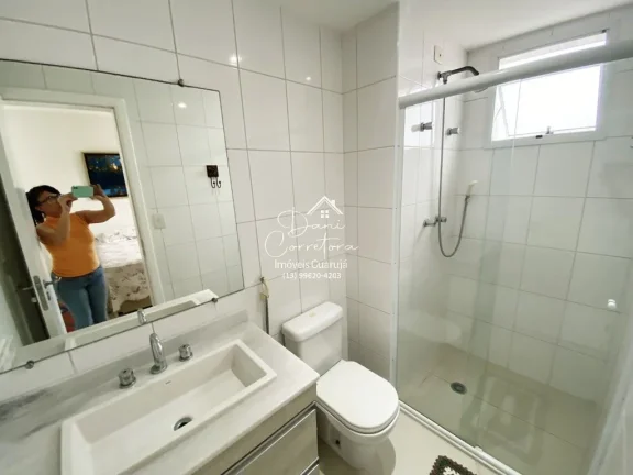 Imagem Apartamento à venda em Guarujá-SP, Vila Alzira: 3 quartos, 1 suíte, 2 salas, 2 banheiros, 2 vagas, 121m². Venha conferir!