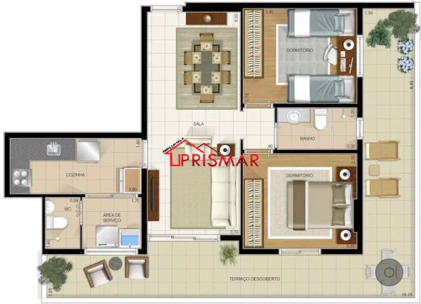 Imagem Apartamento seminovo 2 dormitórios 2 banheiros 1 vaga, Pompéia