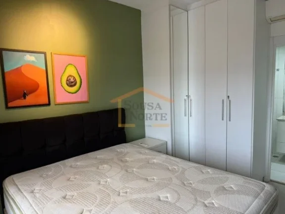 Imagem Apartamento totalmente mobiliado, com 78m². Possui 2 dormitórios, sendo 1 suite com varanda, sala ...