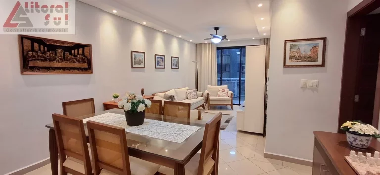 Imagem Apartamento à venda em Praia Grande-SP, Tupi: 3 quartos, 1 suíte, 1 sala, 3 banheiros, 2 vagas, 130m². Confira já!
