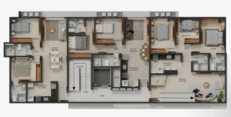 Imagem Apartamento Cobertura com 2 quartos à venda - Bessa, João Pessoa/PB