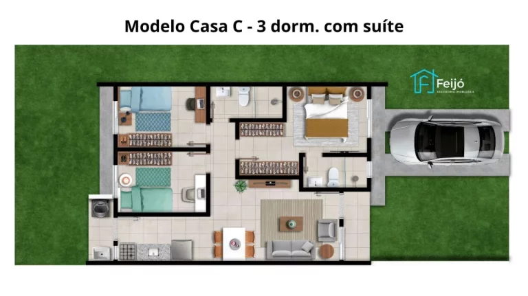 Imagem Lançamento de Casas de 2 e 3 dormitórios - Zona Sul - Bairro Hípica