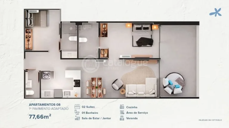 Imagem APARTAMENTOS ALTO PADRÃO PÉ NA AREIA EM COTOVELO (03 opções de plantas)