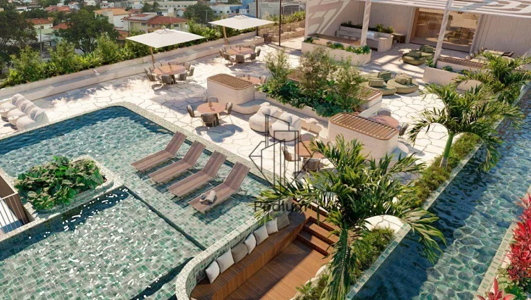 Imagem Apartamento com lazer privativo com dois ambientes em Condomínio Club a beira mar da praia Formosa / Cabedelo - AP1970.
