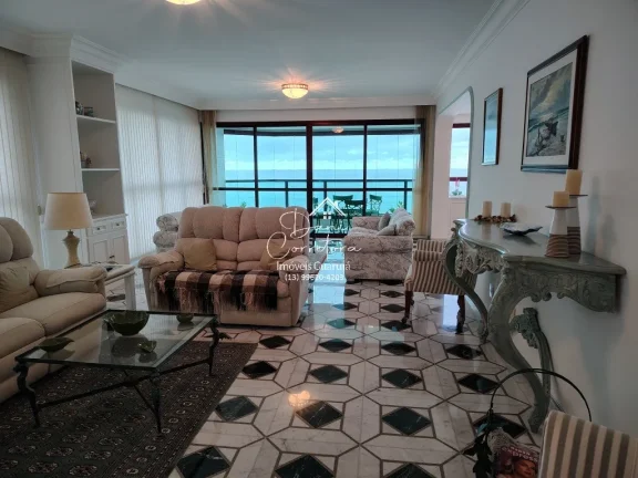 Imagem Apartamento de luxo à venda em Guarujá-SP, no bairro Pitangueiras com lazer: 3 quartos, 3 suítes, 2 salas, 5 banheiros, 2 vagas de garagem, 190m².