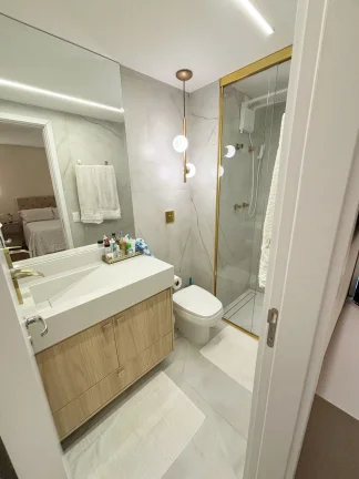 Imagem Apartamento 105M², 2Q, 2 Suítes, 3 Banheiros, 2 Vagas, 1 Lavabo, Academia, Piscina, Portaria Blindada, Salão de Festas e Jogos, Churrascaria.