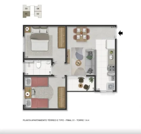 Imagem Apartamentos Lançamento na Planta Jundiaí