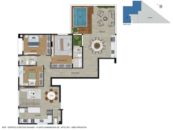 Imagem Contour - Apartamento à venda no bairro Carmo - Belo Horizonte/MG