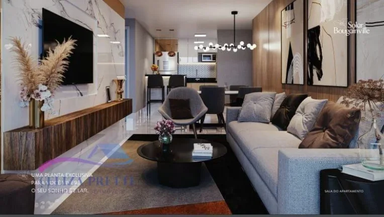 Imagem Em amplos apartamentos de 2 quartos com 1 ou 2 suítes de 70 a 80m², varanda gourmet e 2 vagas na garagem, tudo com muito conforto e sofisticação.