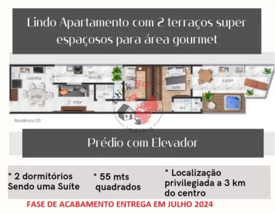 Imagem Apartamentos Novos 2 dorms c suite e varanda grill e quintal , 1 vaga , bairro Vila Alice, Santo André
