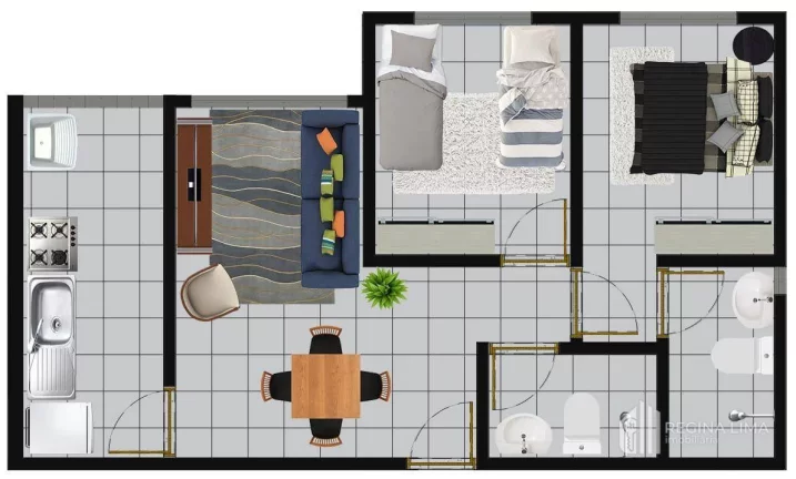 Imagem Apartamento pronto para morar, 2 dormitórios à venda por R$ 250.800,00 - Condomínio RESIDENCIAL ANGELLUS - Socopo - Teresina/PI