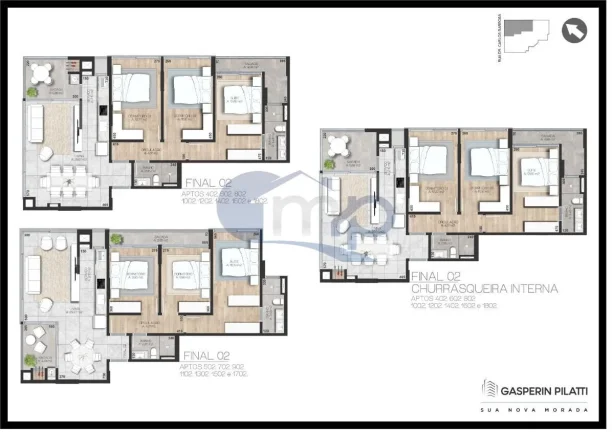 Imagem Apartamento á venda com 3 dormitórios na Praia Grande em Torres/RS