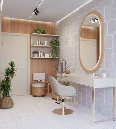 Imagem Flats Studio térreo com área privativa a beira mar da praia de Intermares - FL0546
