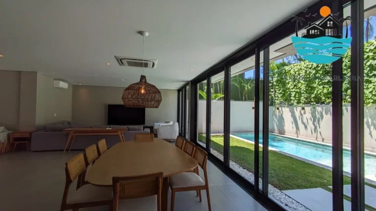 Imagem Casas a Venda em Juquehy, Aluguel de Temporada com 4 suítes, Piscina priv., Churasqueira, max 10 pessoas, conceito amplo, 280 m² | Juquehy Imobiliária