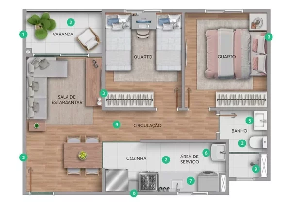 Imagem Bálsamo - Fase 2 - Apartamento à venda no bairro Campo Grande - Rio de Janeiro/RJ