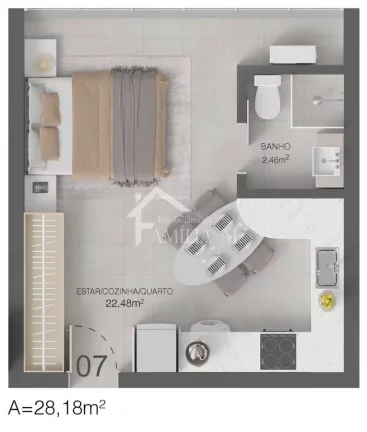 Imagem APARTAMENTO LOFT NO ARTUS RESIDENCIAL - ANITA GARIBALDI