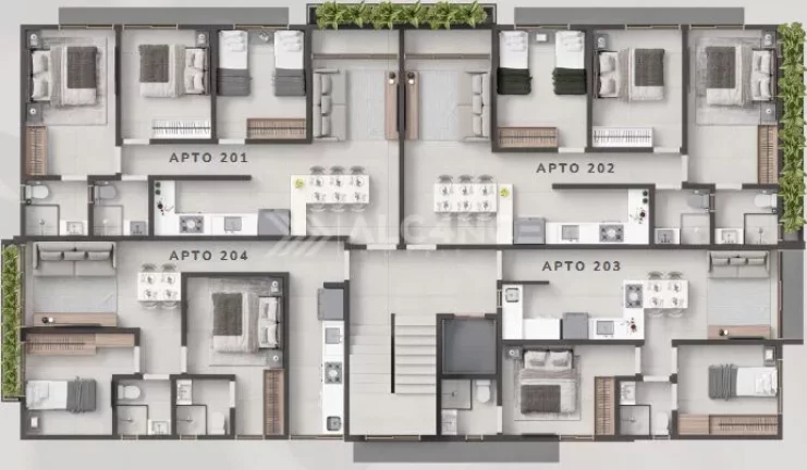 Imagem Apto - 3 Quartos - 1 Suíte - 72,32 m² - Bancários, João Pessoa/PB