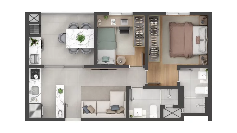 Imagem Apartamento 2 quartos no Centro de Pinhais