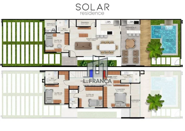 Imagem Casa com 4 dormitórios, 2 vaga, varanda e piscina à venda, 158 m² a partir R$ 669.000 - Mangabeira - Eusébio/Ceará
