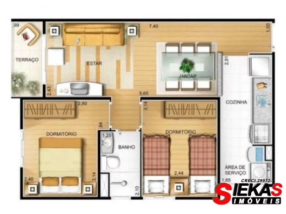 Imagem Apartamento à venda em São Paulo-SP, Vila Conceição: 2 quartos, 1 sala, 1 banheiro, 1 vaga de garagem, 55m². Venha conferir!