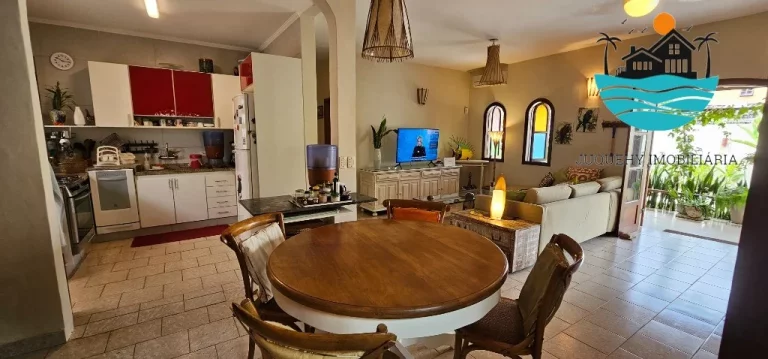Imagem Casa para temporada em Juquehy - Lado direito, 200m da praia, 4 dorm. 1 suíte, piscina, churrasqueira, 3 vagas.| Juquehy Imobil