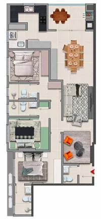 Imagem Adonai - Apartamento à venda no bairro Jardim Dourado - Porto Belo/SC