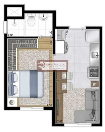 Imagem Venda: Apartamento 1 Suíte em Jardim Cidalia, SP - 27m²