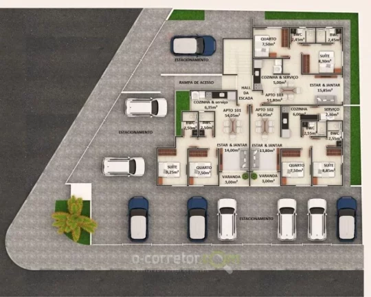 Imagem Apartamento Garden com 2 dormitórios à venda, 54 m² por R$ 325.000,00 - Brisamar - João Pessoa/PB