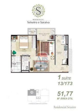 Imagem Apartamento com 1 dormitório à venda, 52 m² por R$ 269.000,00 - Aviação - Praia Grande/SP