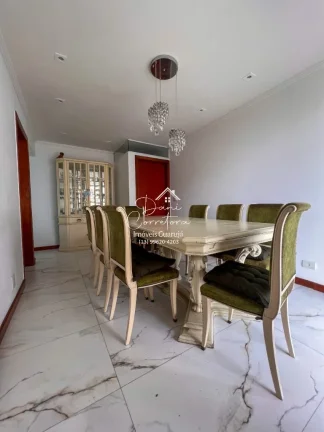 Imagem Apartamento com vista para o Tombo e vista para Astúrias com 3 suítes e 2 vagas no Tombo, Guarujá-SP: 214m² de puro requinte!