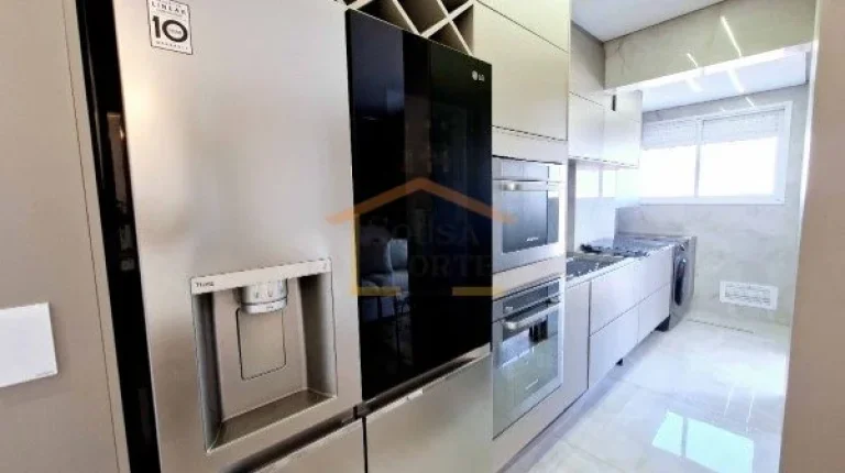 Imagem Apartamento com 60 m², 2 dormitórios, sendo 1 suíte, sala integrada à varanda com espaço gourme...