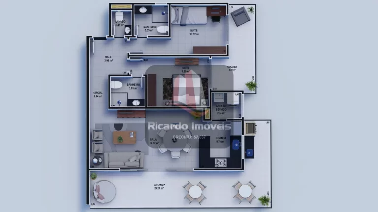 Imagem Últimas Unidades Lançamento Apto c/ 2 Quartos, 3 banheiros à Venda, 103 m².