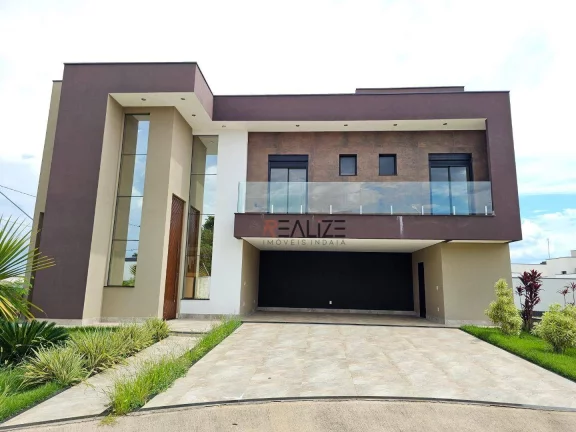 Imagem Sobrado com 4 suítes e escritório à venda, 320 m² por R$ 2.950.000 - Condomínio Fechado - Indaiatuba/SP