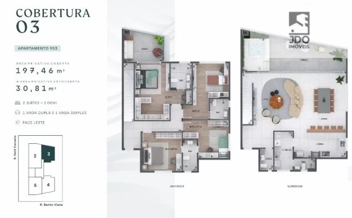 Imagem Cobertura Duplex a Venda no bairro Água Verde - Curitiba, PR