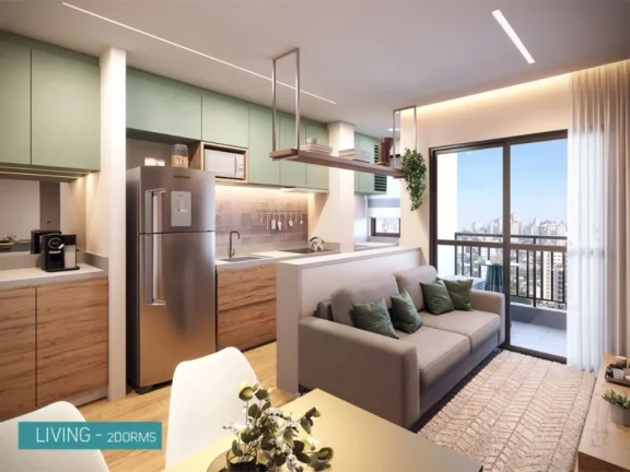 Imagem Apartamento à venda na Saúde, São Paulo-SP: 2 quartos, 1 banheiro, 1 vaga. 40m² no Residencial Boulevard Botânico - Minha casa minha vida.