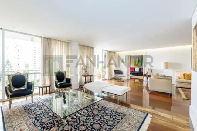 Imagem Luxuoso apartamento de 3 quartos e 3 suítes no coração do Jardim Paulista, São Paulo-SP: 346m², 3 salas e 2 vagas de garagem!