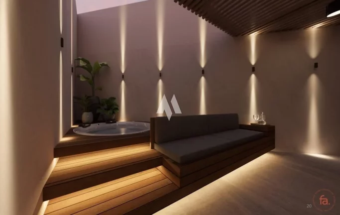 Imagem Casa Sobreposta Alta com piscina no Embaré em Santos