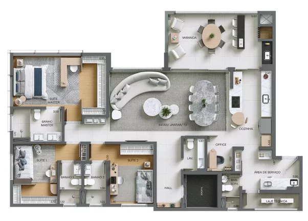 Imagem Átrio - Apartamento à venda no bairro Ecoville - Curitiba/PR