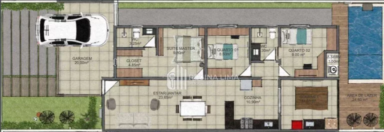 Imagem Casa PREMIUM em construção, 3 dormitórios à venda por R$ 345.000,00 - VIVENDAS DO ALVORADA RESIDENCE - Parque Alvorada - Timon/MA