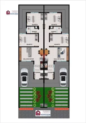 Imagem Linda Casa Geminada, Em Forquilhas, São José SC