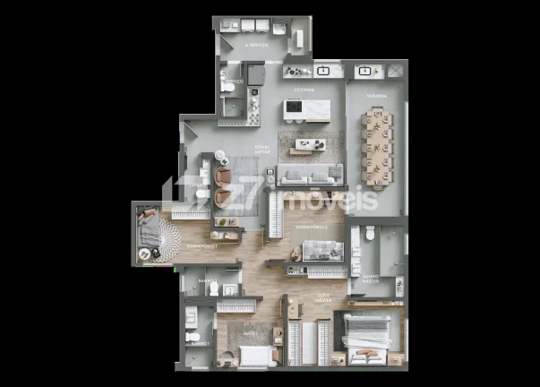 Imagem EVIDENCE PLANEGE - Apartamento Plaenge Alto Padrão em Zona 03, Maringá/PR