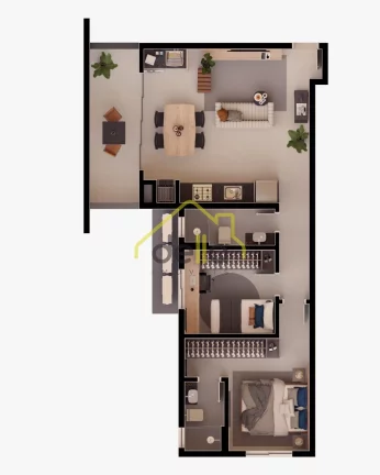 Imagem Pré Lançamento no Costa e Silva 1 suíte + 1 dormitório Minha Casa Minha Vida!