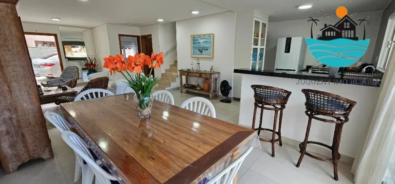 Imagem Casas para Alugar Temporada Juquehy - 500m da praia, 5 suítes, (1 térrea), piscina e churrasqueira privativa, máx. 10 pessoas | Juquehy Imobiliária