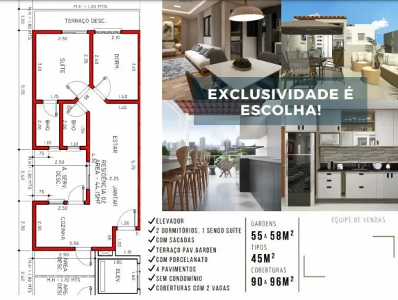 Imagem Apartamento à venda no bairro Campestre - Santo André/SP