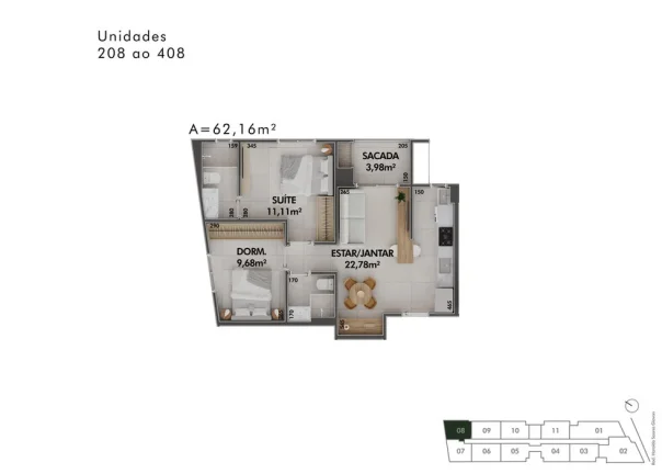 Imagem Apartamento 2 Dormitórios para venda em Florianópolis - SC