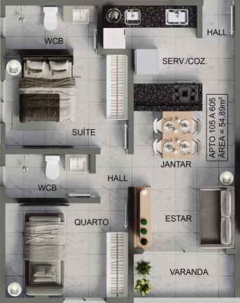 Imagem Apartamento à venda, 54 m² por R$ 429.455,25 - Bessa - João Pessoa/PB